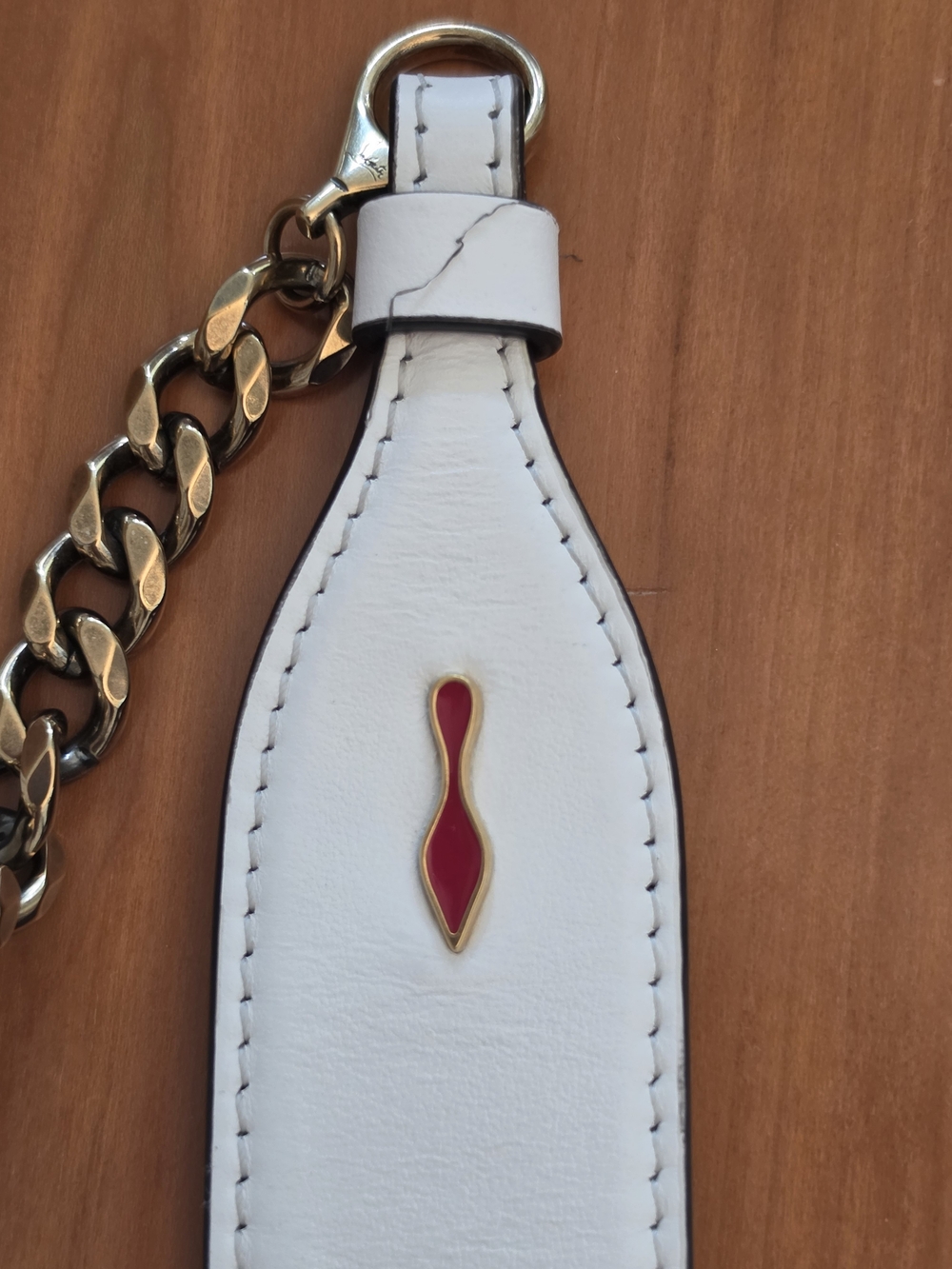 Christian Louboutin Silver Glitter Chain Shoulder Bag - Picture 9 of 13